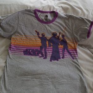 
Womens Star Wars Ringer Tee Gray Retro Shirt